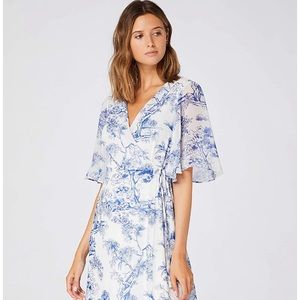 Blue and white Wrap dress